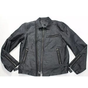 MENS XXL JOHN VARVATOS USA zip jacket linen biker